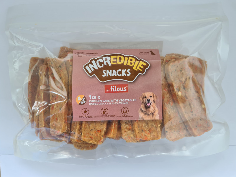CHICKEN BARS WITH VEGETABLES
