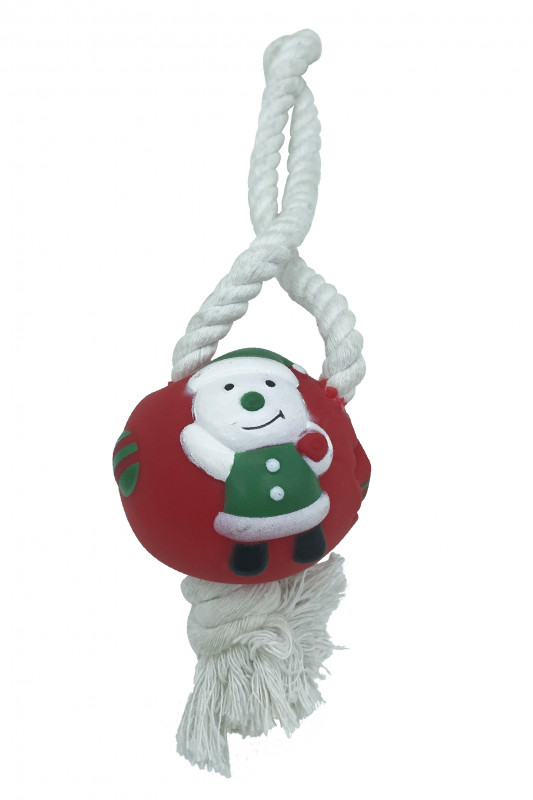 vinyl Christmas ball w/rope 30cm