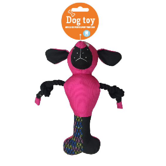 Colored dog toy w/ squeaker