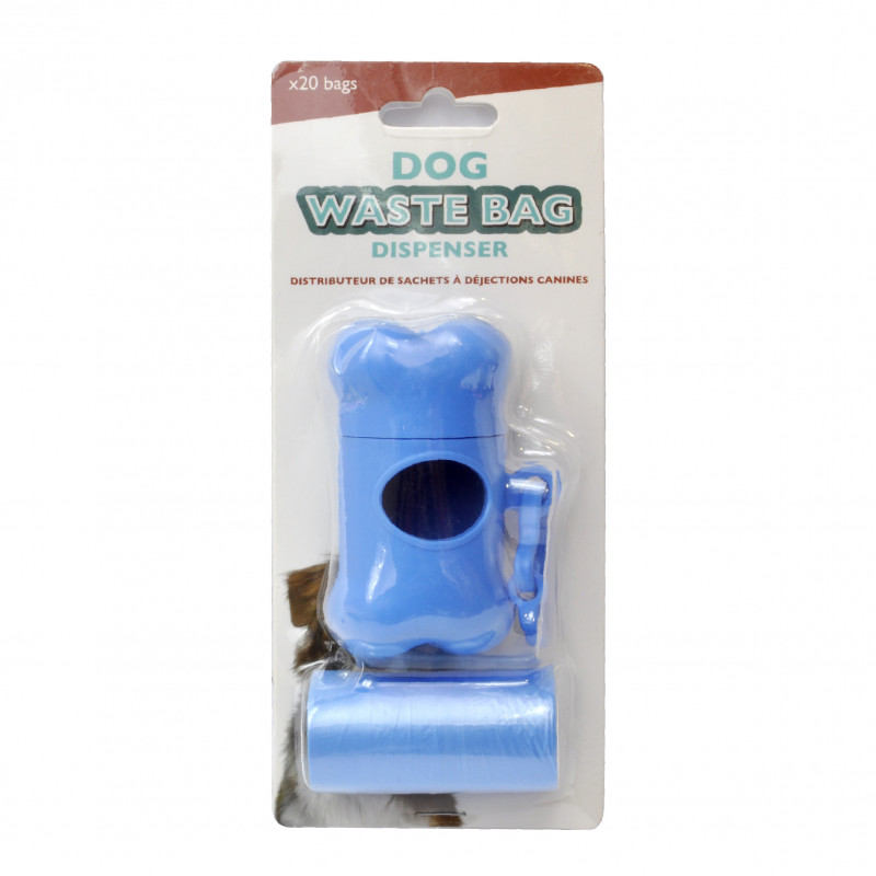 Pet cleaning bags w/bone holder x 20 bags