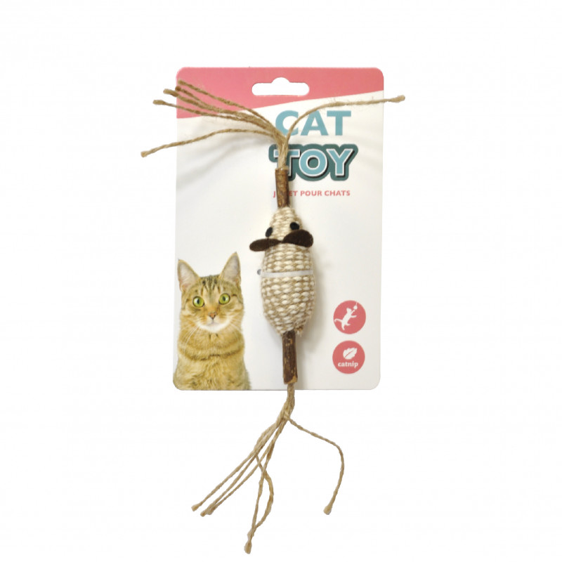 cat toy with matatabi stick and catnip