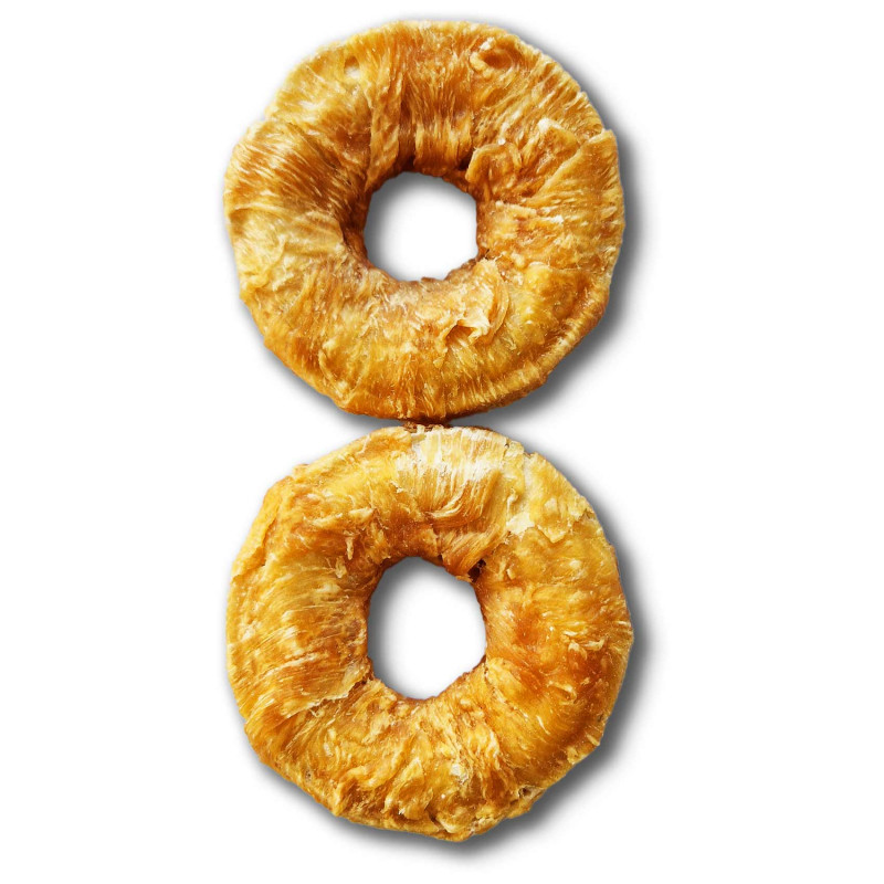 2 X CHICKEN-WRAPPED WHITE PRESSED RING DIA. 3.5’’