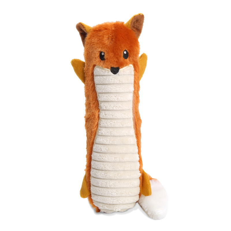 plush fox with crinkle paper