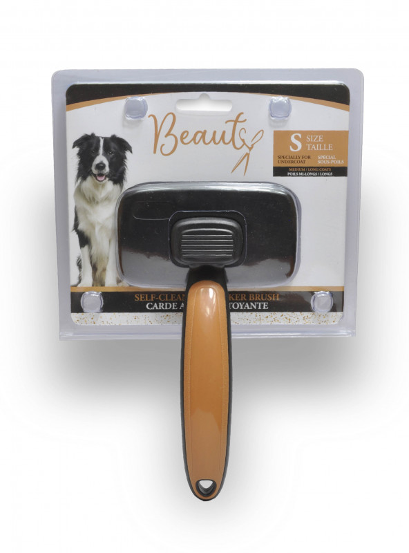self-cleaning slicker brush s size