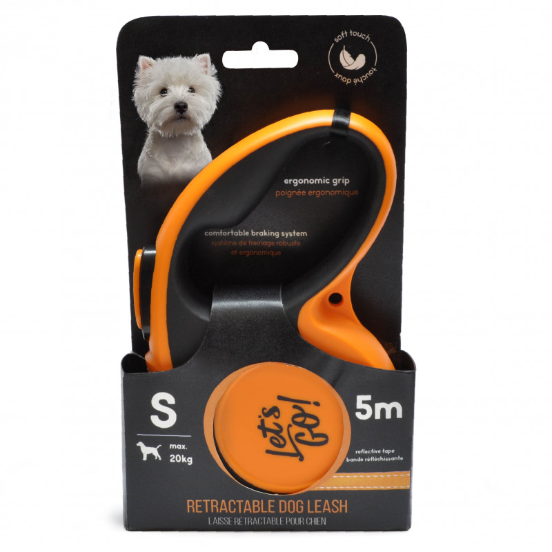 retractable dog leash s size