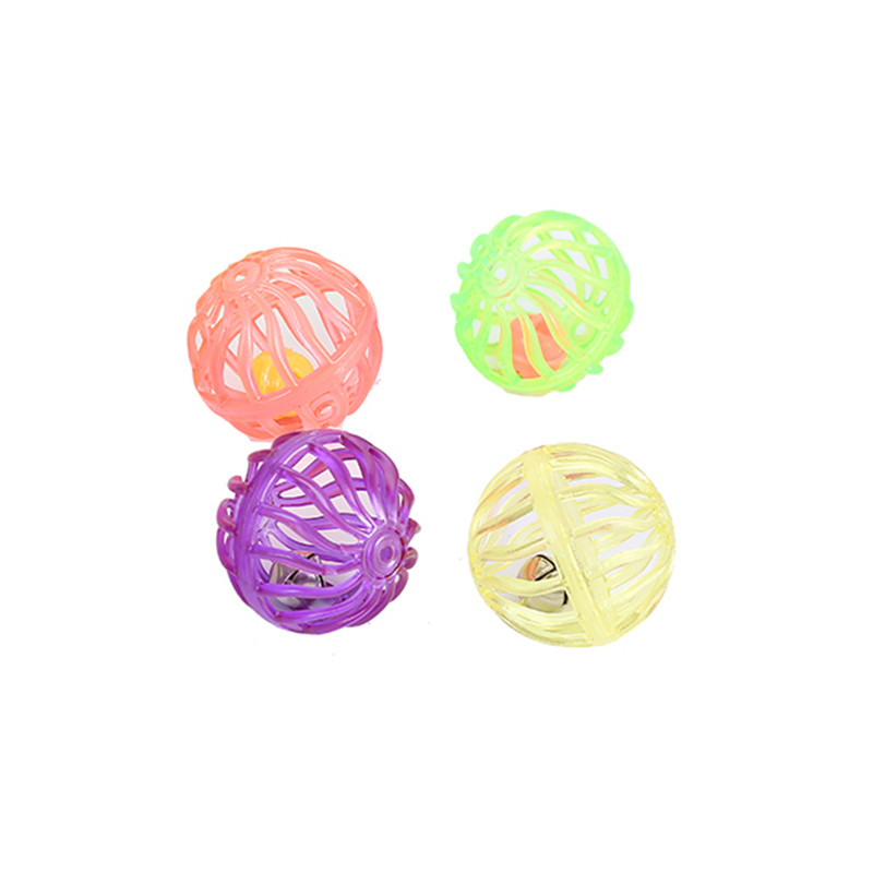 set of 4 coloured balls with bell