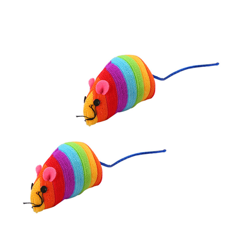 set of 2 rainbow mice with catnip